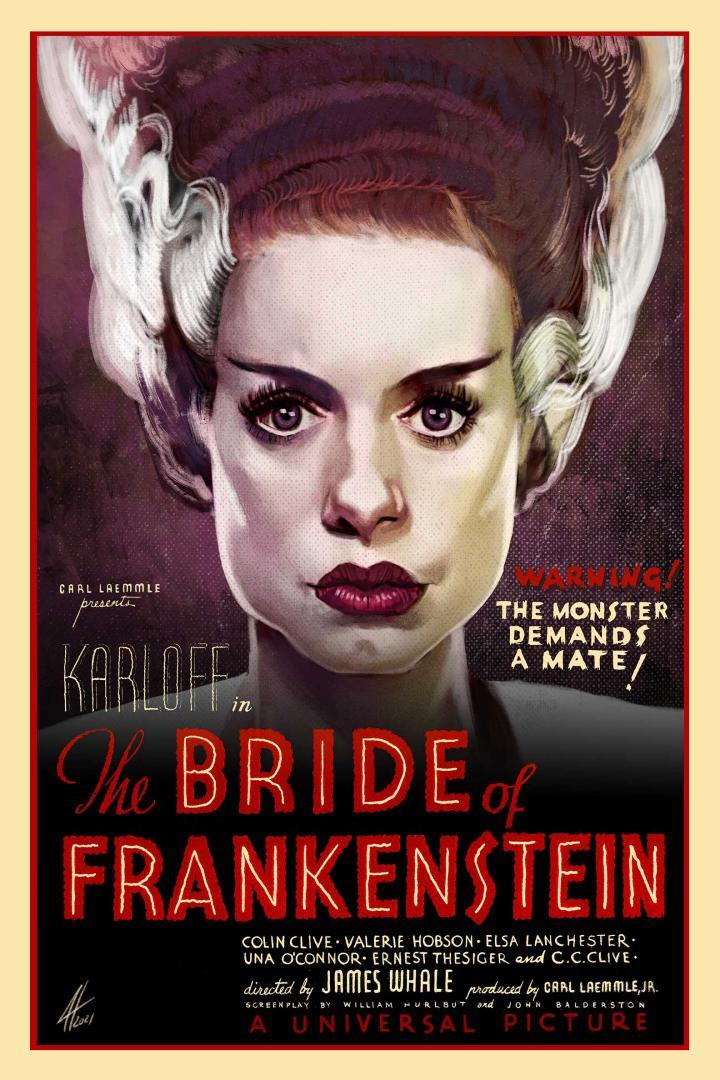 Affiche la fiancée de Frankenstein