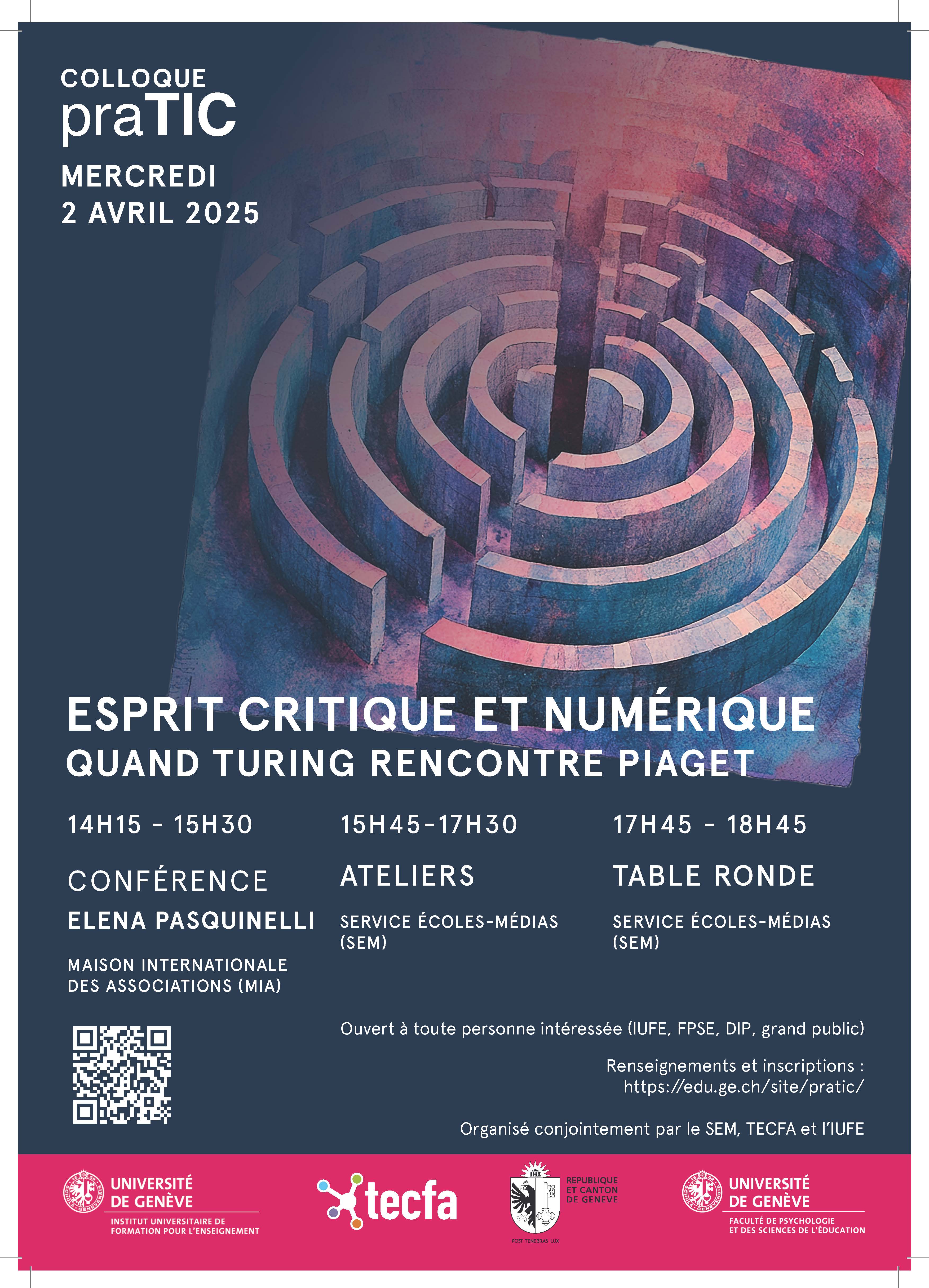 Affiche colloque PraTIC 2025